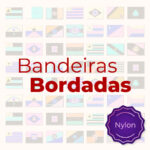 Bandeira BORDADA Histórica, Religiosa ou Tribos de Israel - Tecido Nylon - 100% Poliamida (G6)