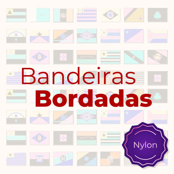 Bandeira BORDADA Histórica, Religiosa ou Tribos de Israel - Tecido Nylon - 100% Poliamida (G6) - Imagem 1